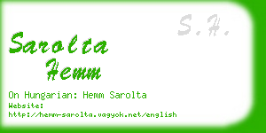 sarolta hemm business card